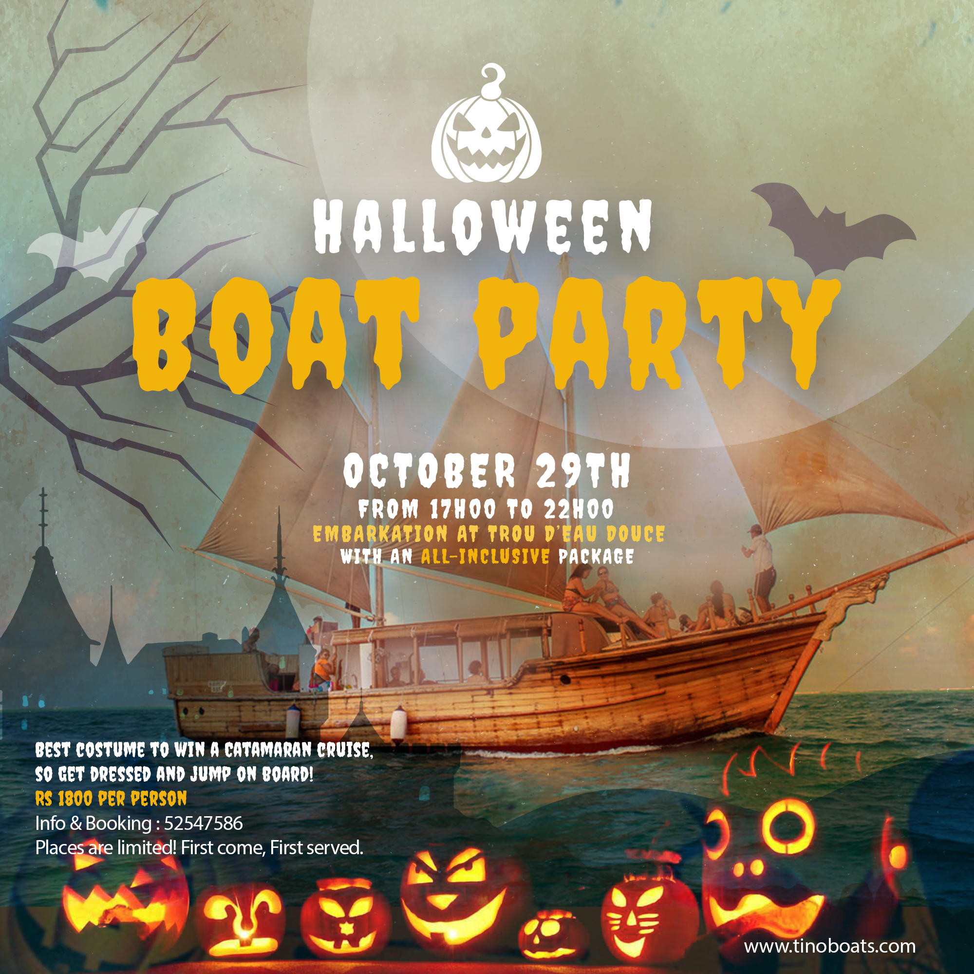 Halloween Boat Party Tino Boats Booking